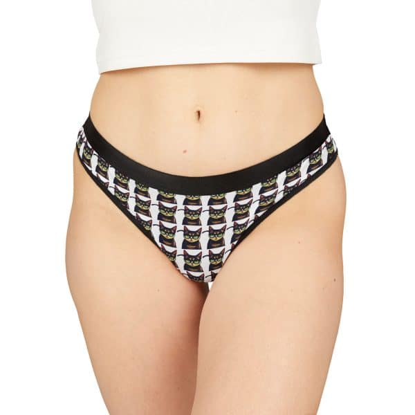 Intellectual Cat Women's Thongs (AOP) - Image 3