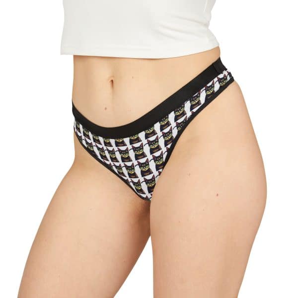 Intellectual Cat Women's Thongs (AOP) - Image 4