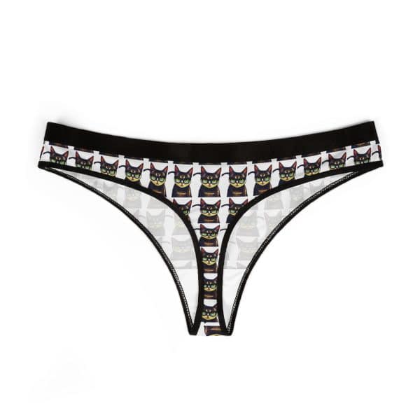 Intellectual Cat Women's Thongs (AOP) - Image 2