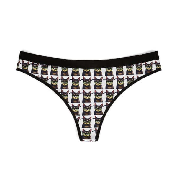 Intellectual Cat Women's Thongs (AOP)