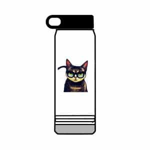 Intellectual Cat Water Bottle, 32oz