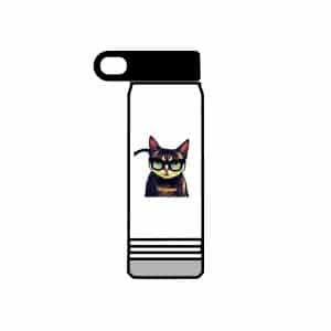 Intellectual Cat Water Bottle, 20oz