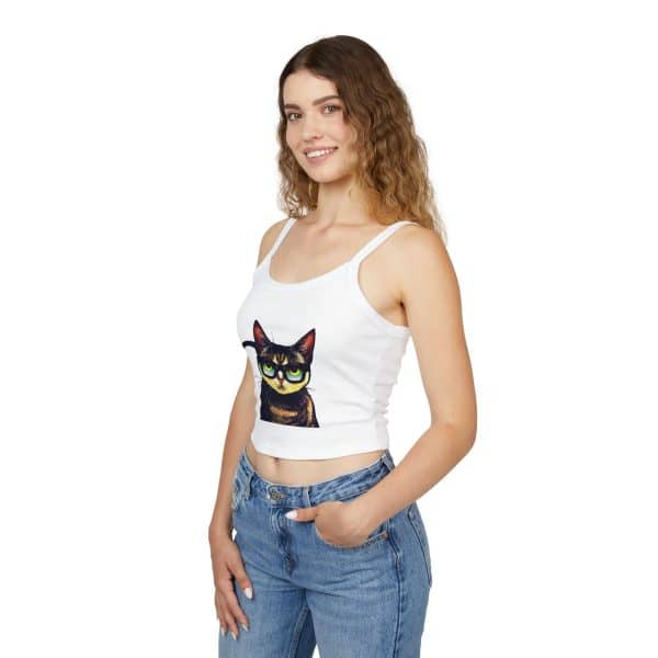 Intellectual Cat Women's Spaghetti Strap Tank Top - Image 4