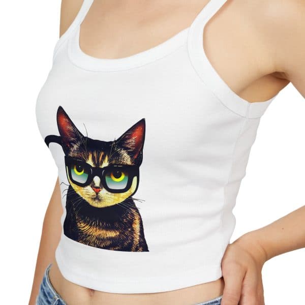 Intellectual Cat Women's Spaghetti Strap Tank Top - Image 6