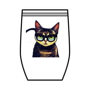 Intellectual Cat Wine Tumbler, 12oz